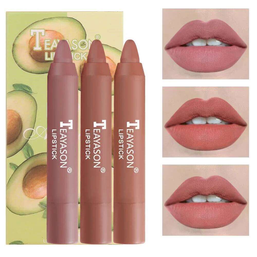 3PCS/SET Moisturizer Lipstick Pencil Pigments Waterproof Long Lasting Velvet Matte Cosmetic Makeup Lip stick Pen Z260310