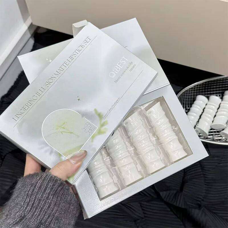 4-color Reddish-brown Set Autumn/Winter, Long-lasting Matte Lipstick with Pendant, Perfect Christmas Gift for Her. Z260310