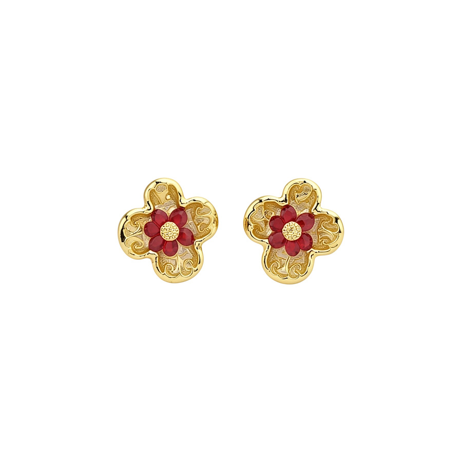 Spring new floral earrings are exquisite, elegant, sweet, with luxurious sophisticated feel, featuring a unique and niche design - view 9