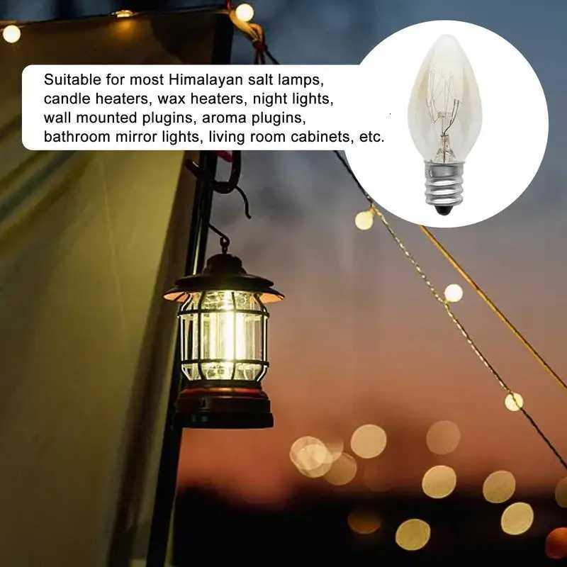 E12 Light Bulb 220V 10W Transparent Warm Color C7 Incandescent Tungsten Night Lamp Bulb Edison Retro Candle Light Blubs H260310