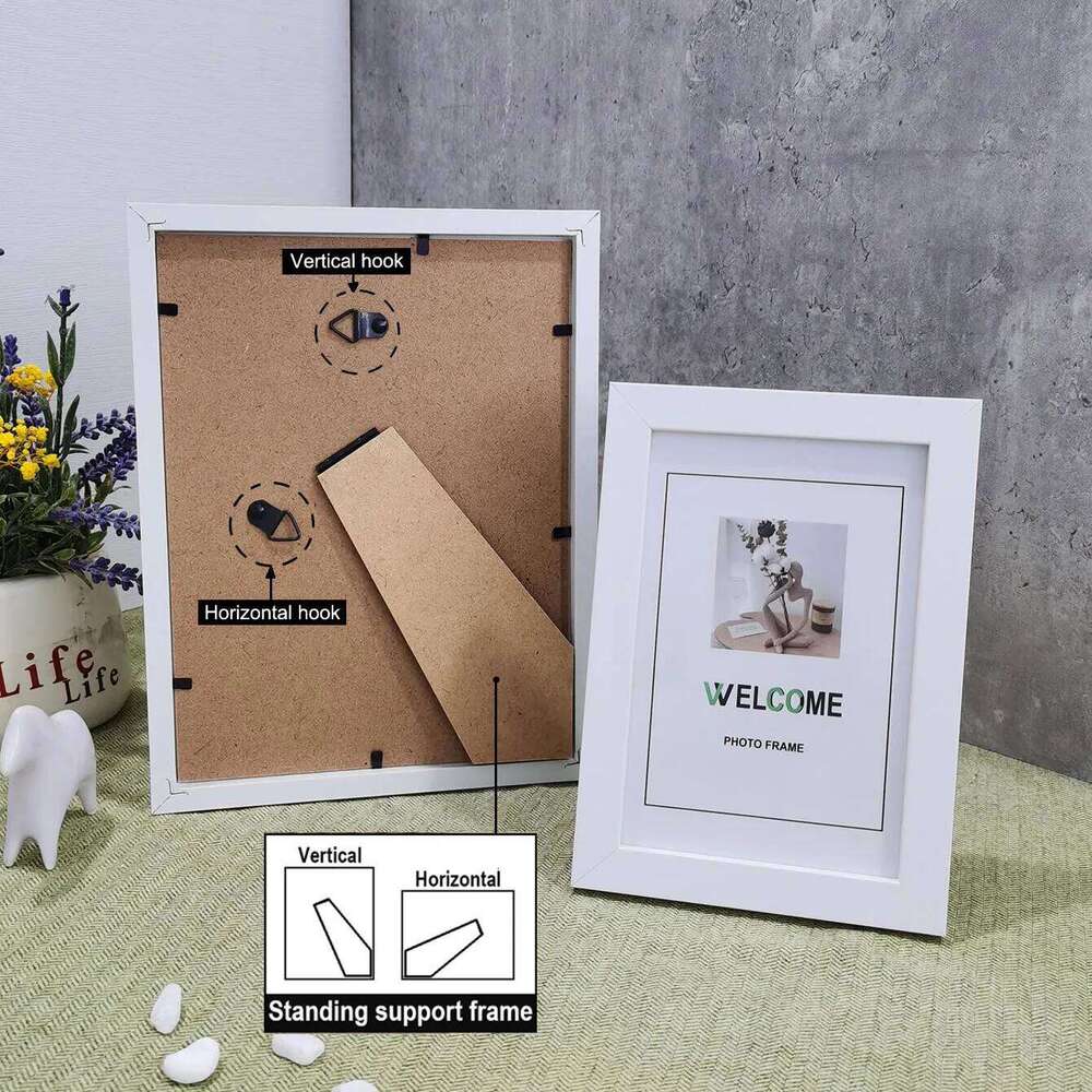 Wood Photo Picture Frame 10x15cm/15x20cm/20x25cm/A4 - Desk or Wall Hanging, Commemorative Gift, Home Decor H260310 - view 4