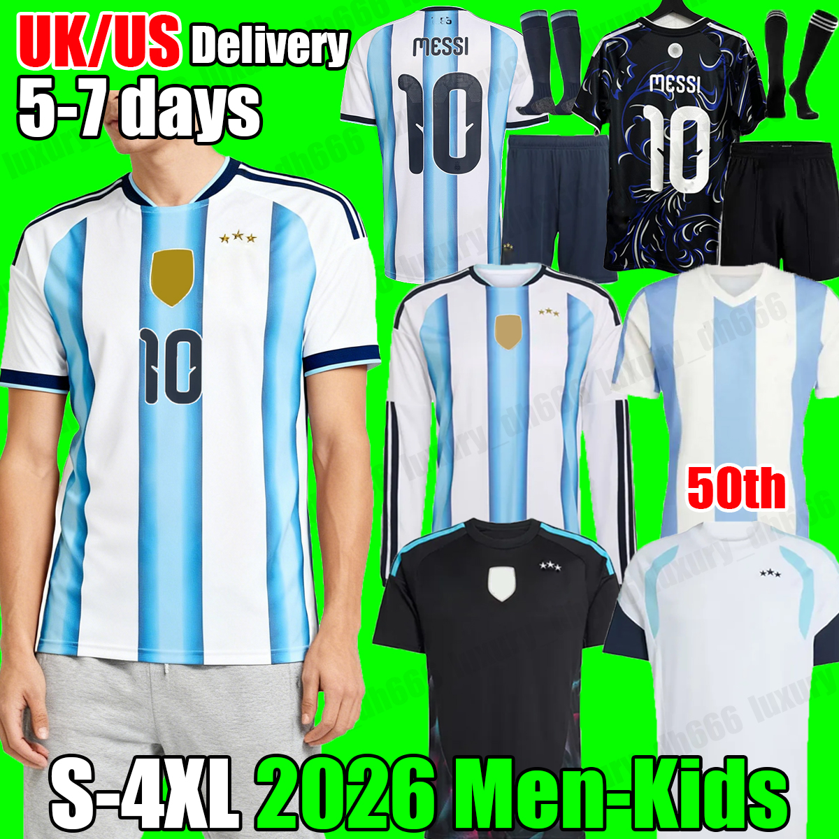 4XL aRGeNtInA jerseys 2026 World Cup 3 Star soccer jersey 50th MESSIS DI MARIA GARNACHO DE PAUL football shirt Top long sleeves goalkeeper training women men kids kit