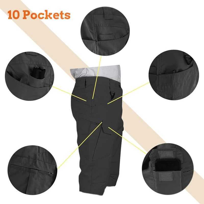 TRVLWEGO Mens Tactical Cargo Shorts Waterproof Lightweight Work Short Quick Dry Military Multi Pockets Ripstop for Hiking N260310