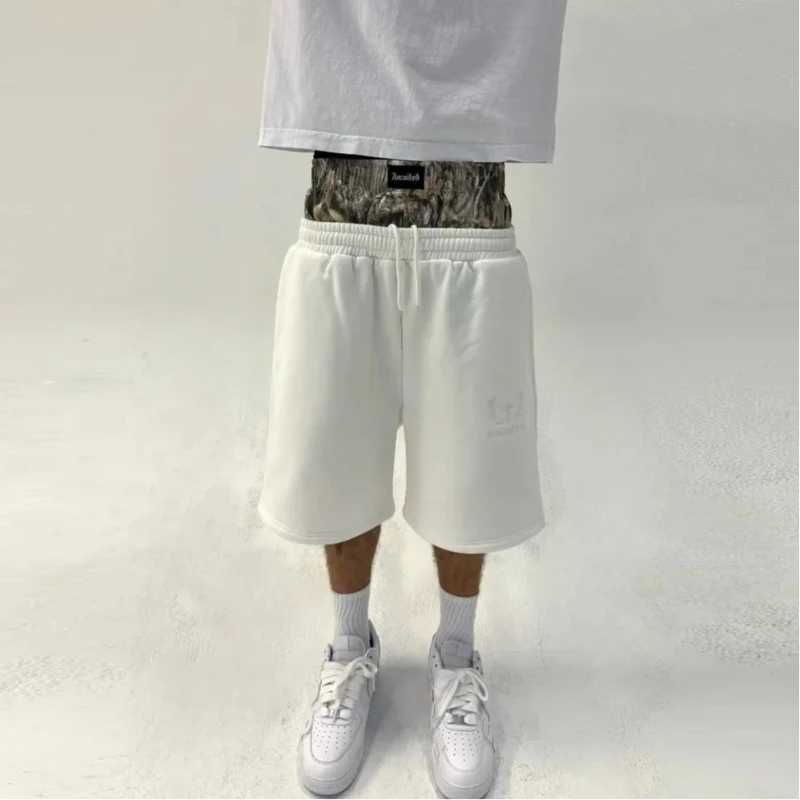 Mens oversized double-layer Gothic pants American fashion streetwear Y2K Harajuku loose fit high waist wide legs N260310