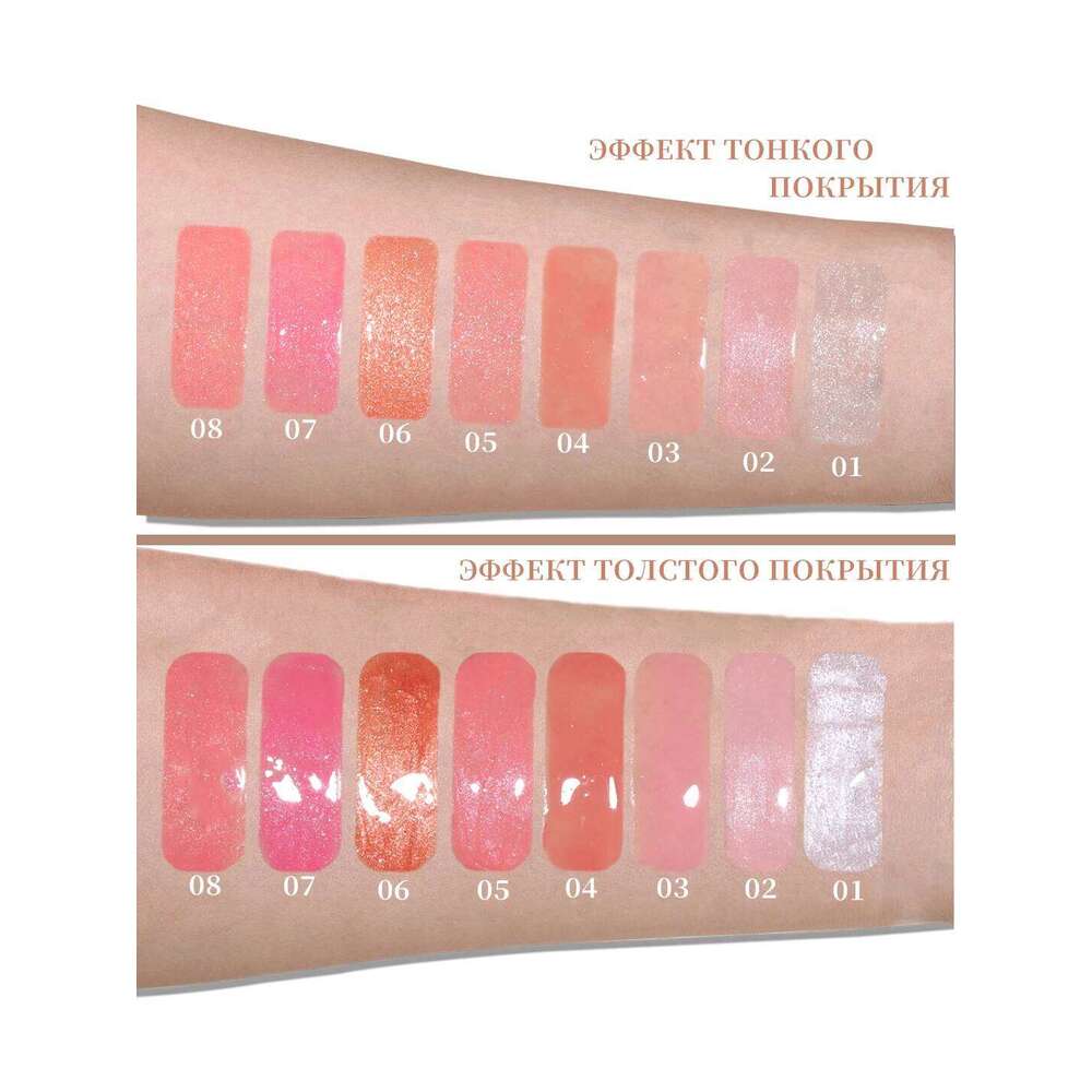 High-shine Lip Gloss Set Shimmer Pearlescent Lipstick Easy Color Waterproof Sweat-proof Non-stick to Cup Non-fading Z260310