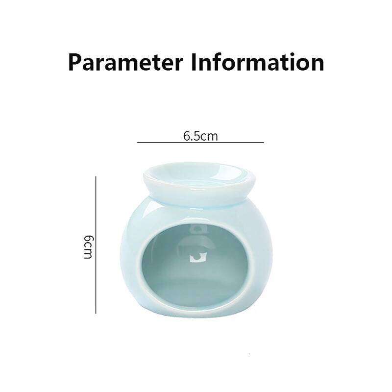 Porcelain Aroma Burner Essential Oil Furance Mini Candle Holder Solid Color Ceramic Crafts Fragrance Item Living Room Home Decor H260310