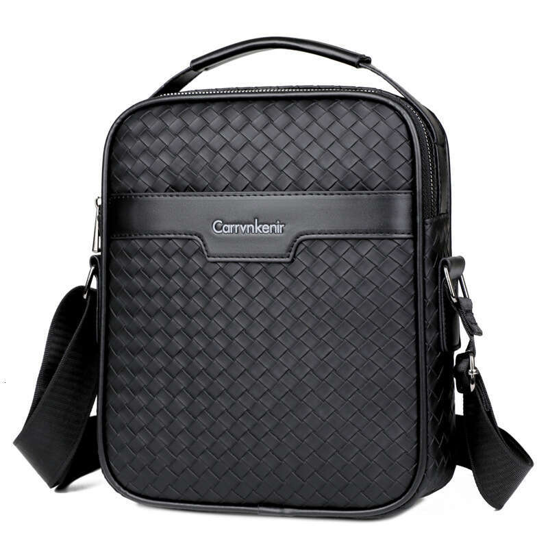 Cross Border Shoulder Bag With Woven Pattern Business Briefcase Crossbody Bag Trendy Men S Travel Backpack High Quality Luxury Bag