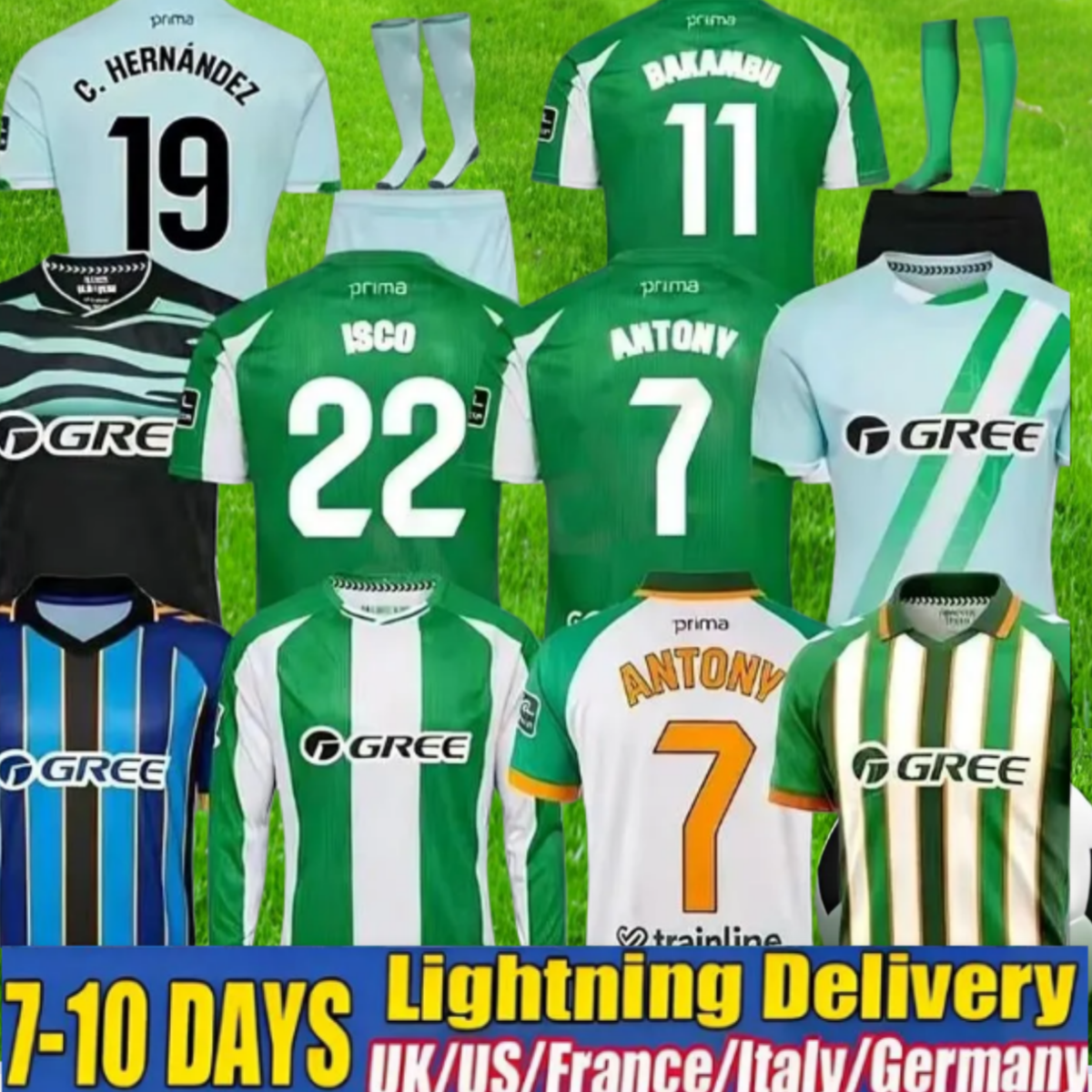 25 26 Real Betis ANTONY ISCO Soccer Jerseys 2025 JOAQUIN FEKIR B.IGLESIAS CANALES WILLIAN J Shirt WILLIAM CAMARASA JUANMI RUIZ Men Kids Kit Football Shirts 4XL