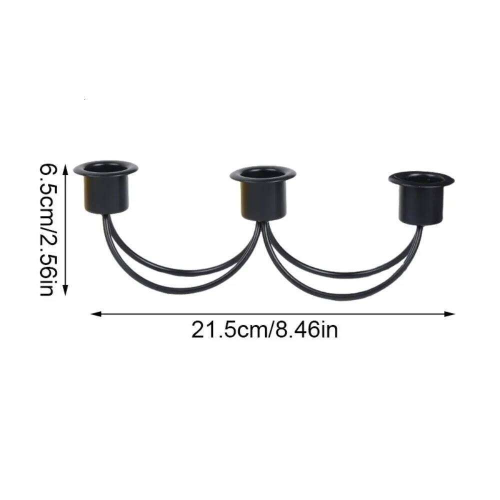 New Vintage Three Head Candlestick Minimalist Metal Stand Candle Holder Wedding H260310