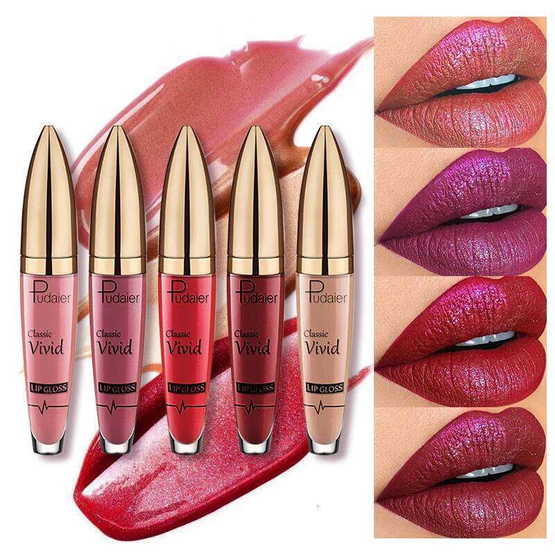 Waterproof Shimmer Pearl Colour Lip Gloss 18 Colors Matte Glitter Liquid Lipstick Diamond Sexy Make Up Z260310