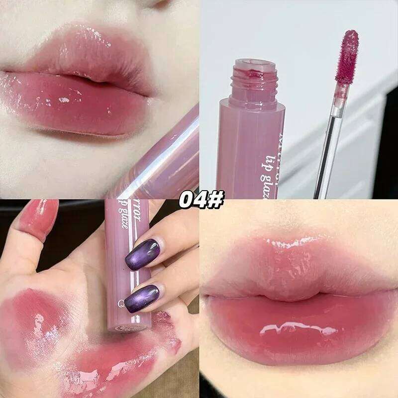 QIBEST Watery Oil Gloss Long Lasting Hydrating Glaze Non-Stick Glassy Stain Moisturizer Lip Tinit Pigment Cosmetics Z260310