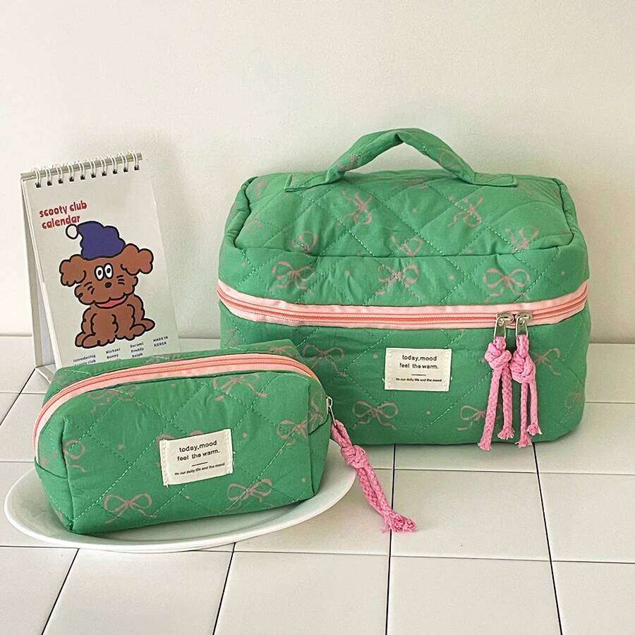 Casual Women's Cosmetic Bags Contrast Color Ladies Toiletry Storage Bag Travel Portable Female Makeup Case Handbags XJ260310