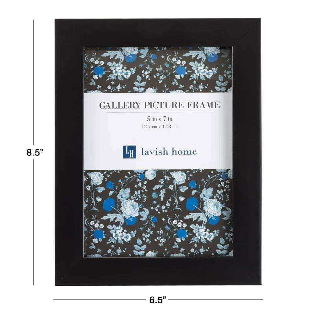 Set of 6 Black Picture Frames 5x7 Easy Hanging or Standing Gallery Frame Photos Artwork Documents Home Office Decor H260310 - view 5
