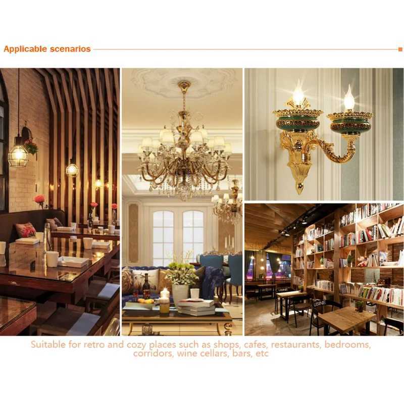 12pcs Reteo Edison Light Bulb 220V E27 E14 C35 G45 A60 ST64 T45 T225 4W Vintage Spiral Led Filament Lamp For Home Vintage Lamps H260310