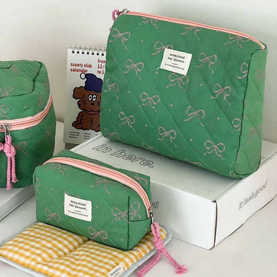 Casual Women's Cosmetic Bags Contrast Color Ladies Toiletry Storage Bag Travel Portable Female Makeup Case Handbags XJ260310