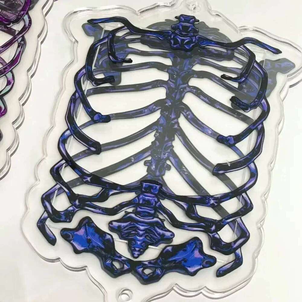 3-Inch Mini Acrylic Frame,Gothic Card Gumei Display Skull Skeleton Frame Can Accommodate Photo Size 5.5x8.5cm H260310 - view 6