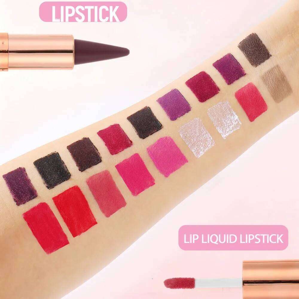 Christmas Beauty Cosmetics Ink Gloss Lipstick Brightening Oil Moisturizing Cream Large Lip Brush Z260310