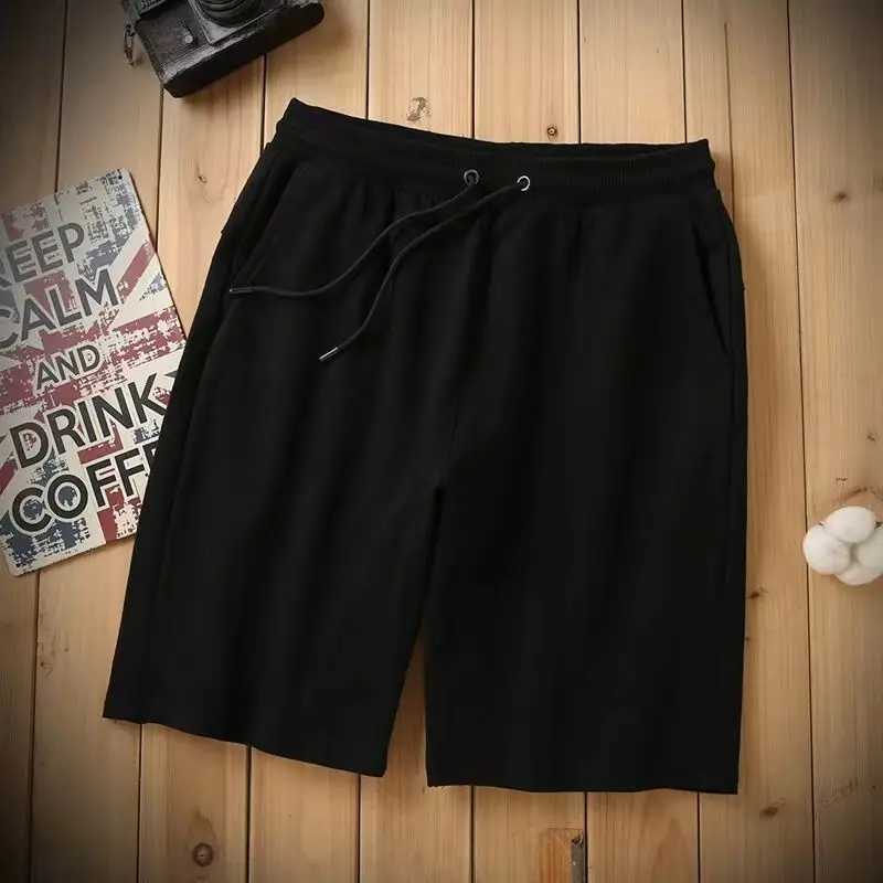 New Cotton Men Women Shorts Summer Sport Loose Solid Color Casual Pants Drawstring Daily Style Home Outdoor 5 Points Pants N260310