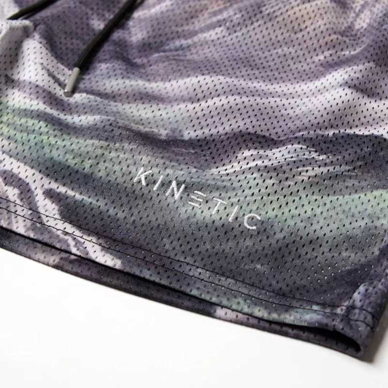 KINETIC Print Trend Shorts Casual Shorts Mens Gym Fitness Sports Streetwear Short Pants Quick Dry Mesh Loose Basketball Shorts N260310