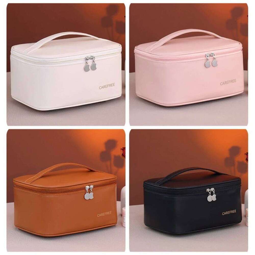 Women's PU Cosmetic Bag - Portable Makeup & Toiletry Organizer, Travel essential toiletries storage bag XJ260310