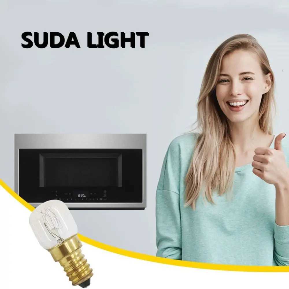 2pcs Refrigerator Accessories 15W Salt Lamp Bulb E14 Clear Glass Incandescent Bulbs 300 Degree Bright Pygmy Light Bulbs Oven H260310