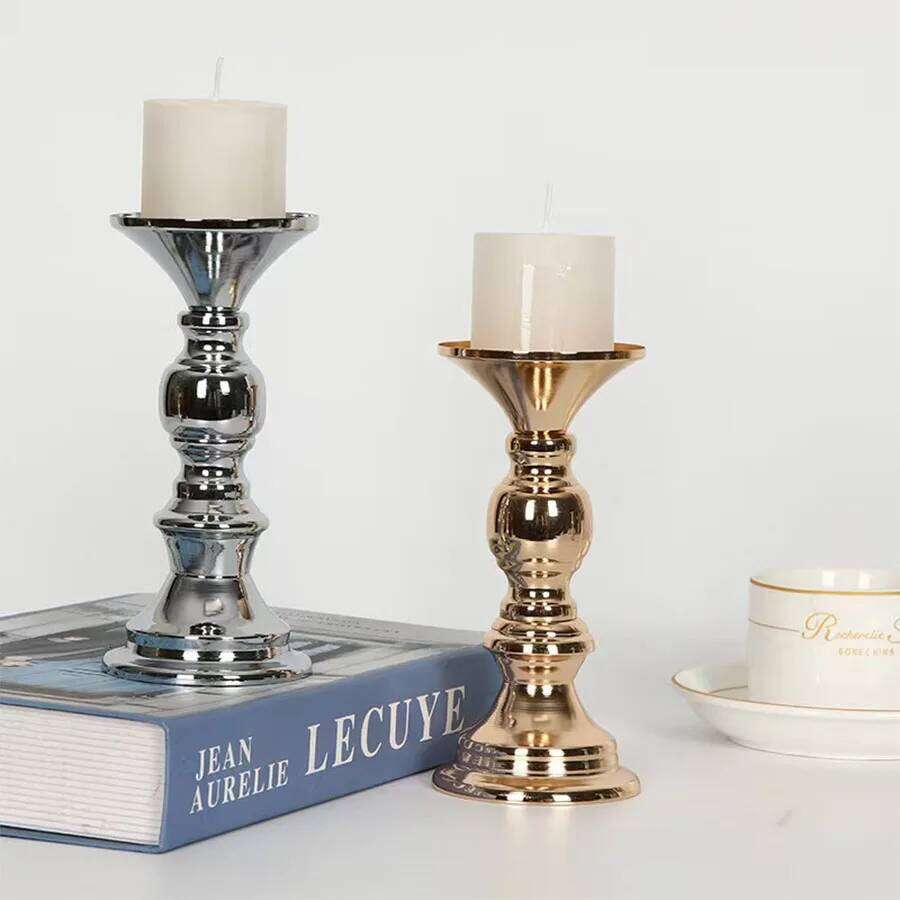 Golden Candle Holders Table Decorations Metal Stand Candlestick For Wedding Birthday Bar Party Xmas Home Decoration H260310
