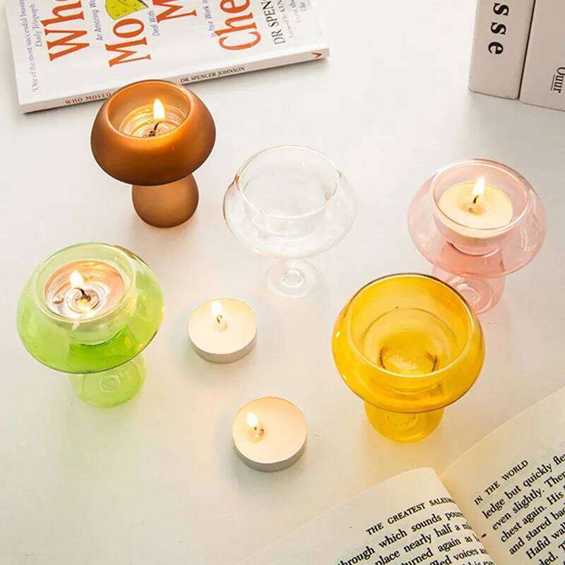 Nordic Handmade Glass Holder, Creative Style, Office/Home Decoration, Candle Holder Suitable for Wedding Celebration H260310