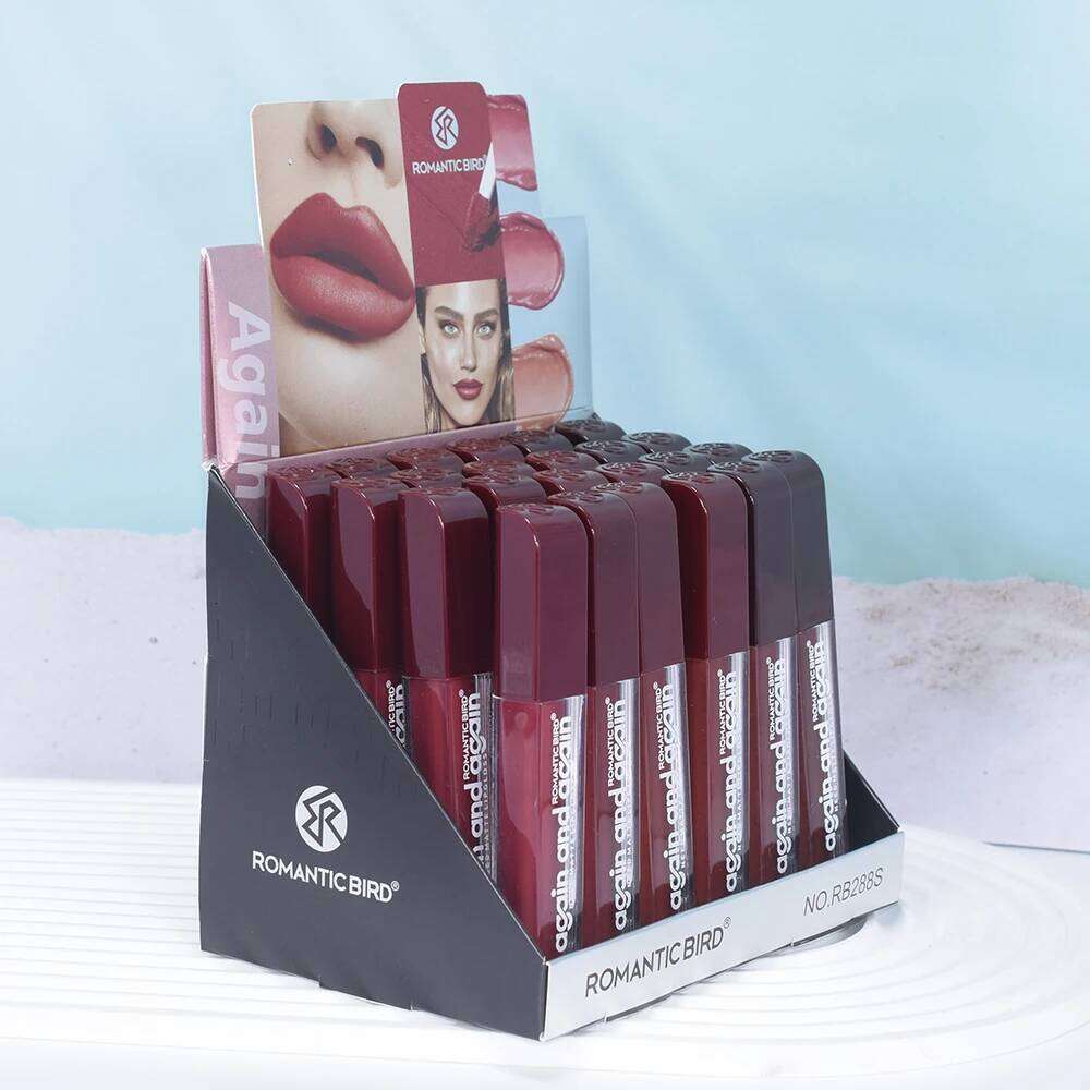 24Pcs Matte Liquid Lipstick Pack Set 6 Colors 24 Hour Long-lasting Waterproof Velvet Stick Lip Gloss for Girls and Women Z260310