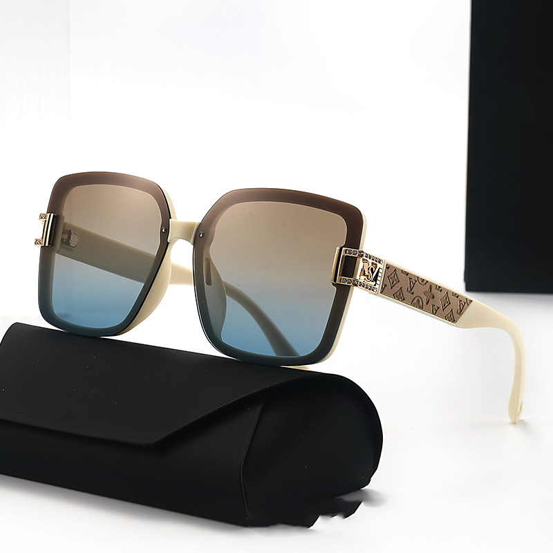 Free shipping 2026 New Fashionable Cut Edge Semi-Framed High-Quality Trendy Minimalist Sunglasses Top-grade plain