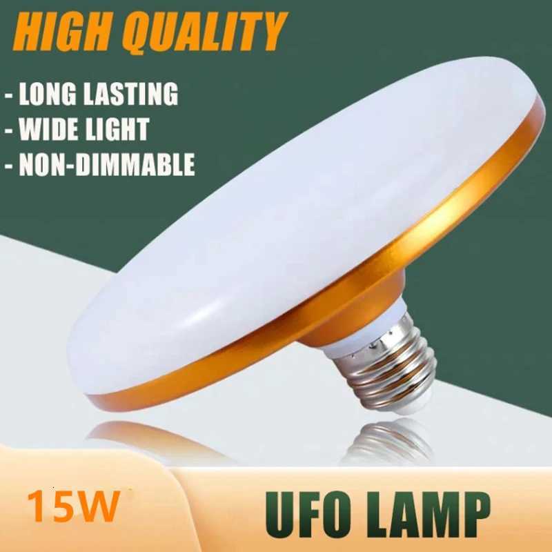 1pcAC220V LED Bulb E27 Led Lamp Super Bright 12W 15W 20W 30W UFO Leds Lights Indoor Cold White Lighting Table Lamps Garage Light H260310