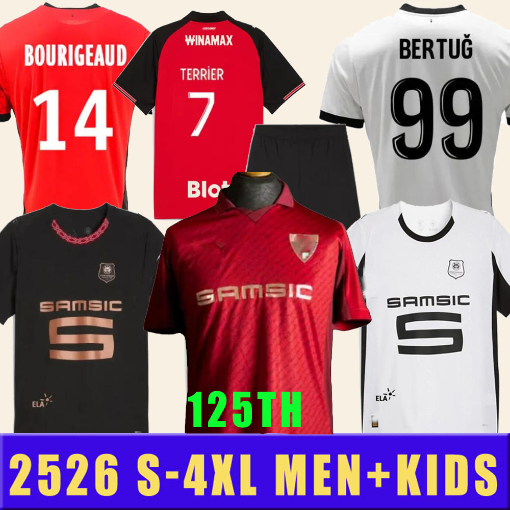 2025 2026 S-4XL Rennais Stade soccer 125th Anniversary jerseys Home Rennes maillot de foot SULEMANA TERRIER DOKU LABORDE SANTAMARIA men kids kit football shirts