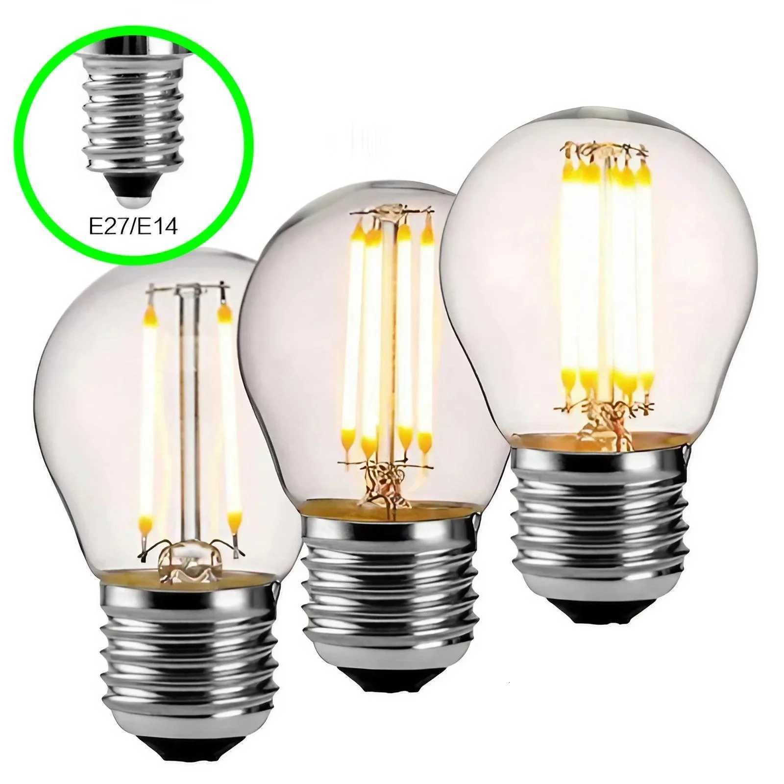 STONEGO E27 E14 Retro LED Filament Bulb 220v Vintage Candle Glass Bulb 2W/4W/6W H260310