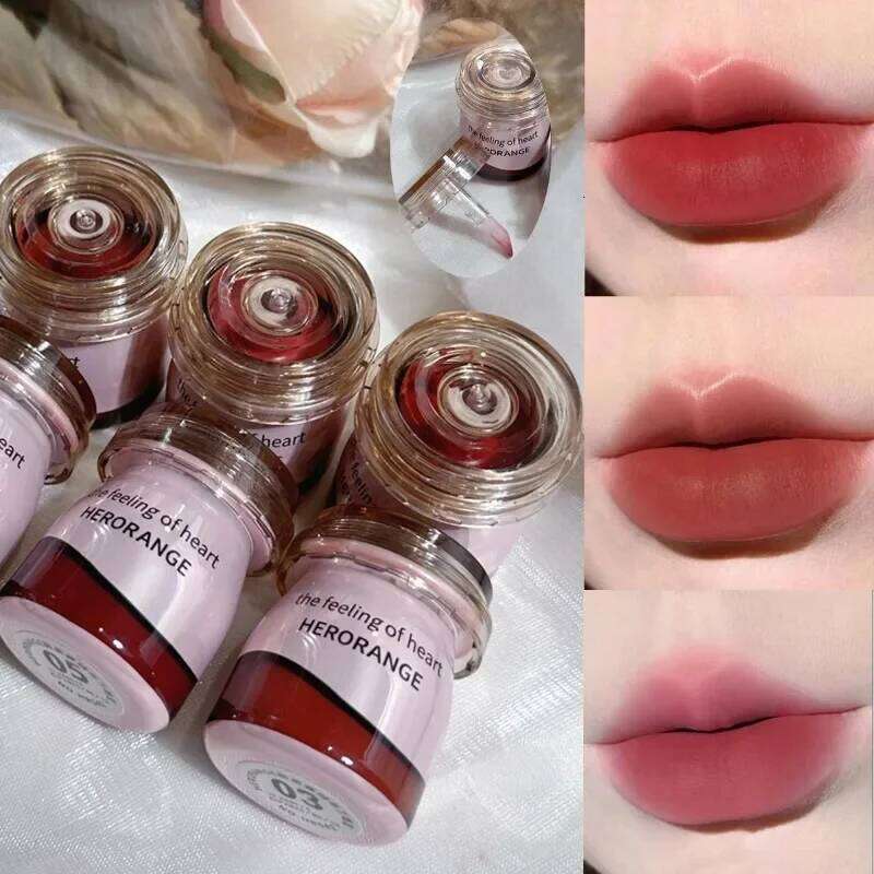 Canned Pudding Lipstick Mud Velvet Matte Mist Glaze Easy To Apply Long Lasting Lip Gloss Waterproof Lips Makeup Cosmetic Z260310