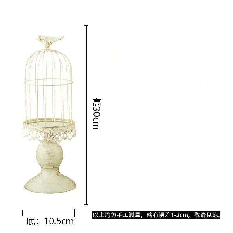 Retro Birdcage Candle Holder Iron Art Candlestick Home Decoration Props H260310