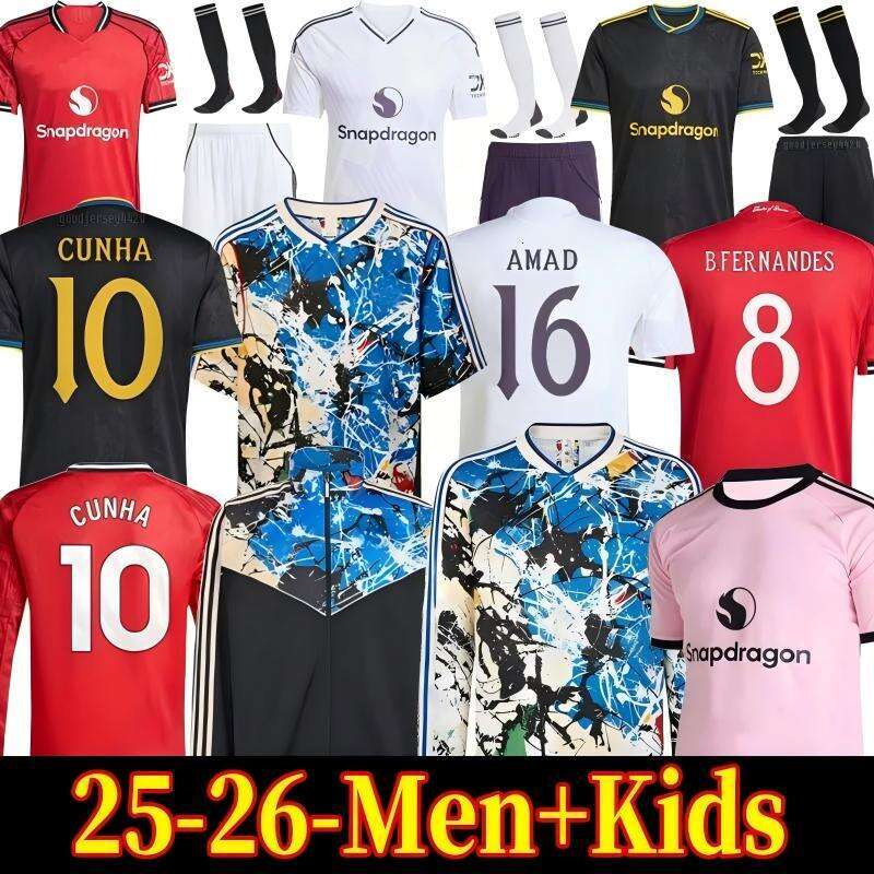 25 26 United Soccer Jerseys CUNHA SESKO MARTINEZ MBEUMO football shirt B. FERNANDES men kids kits MAINOO ZIRKZEE AMAD YORO DE IGT Onana Goalkeeper Stone Roses United
