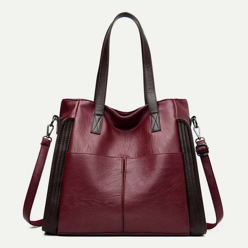 Soft Leather Women's Totes Bags High Capacity Shouldr Luxury Middle-aged Lady Top-handle Casual Armpit Bag Travel Pack XJ260310