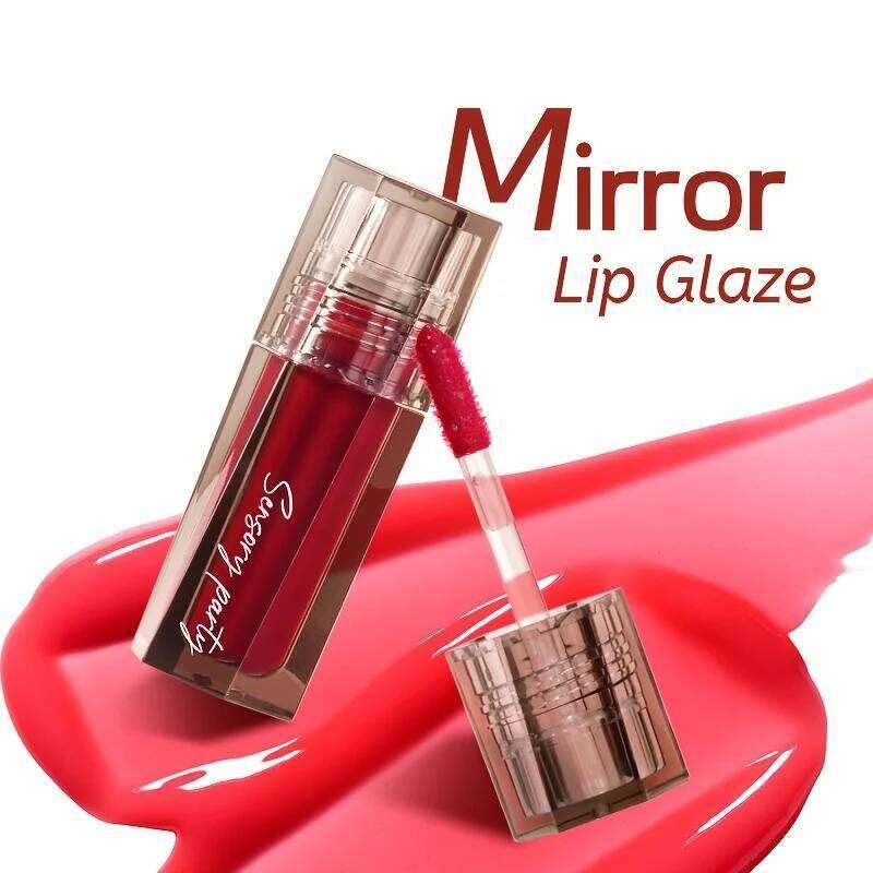 High Pigment Lip Gloss, Waterproof Long Lasting Moisturizing Liquid Lipstick, Berry Tones Shiny Full Lips Makeup Z260310
