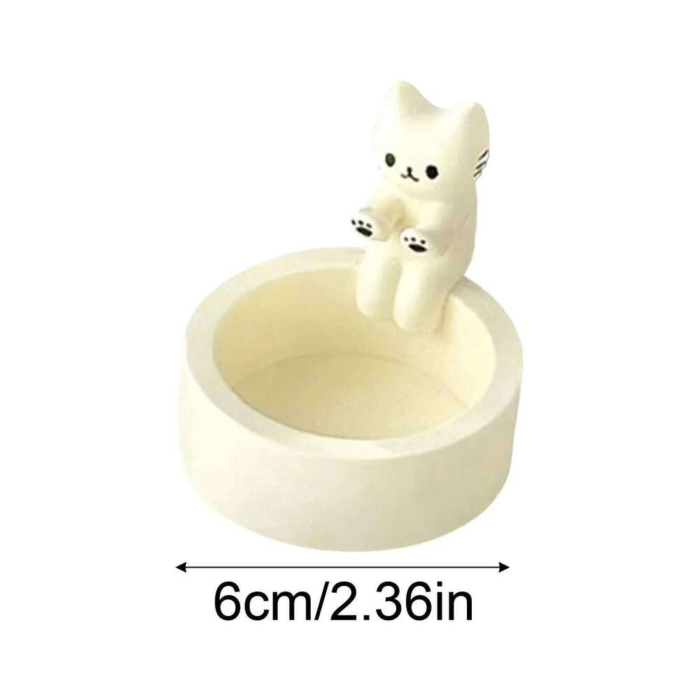 Kitten Cute Cat Creative Aromatherapy Candle Holder Durable High Tempe Cartoon Candlestick Decoration H260310