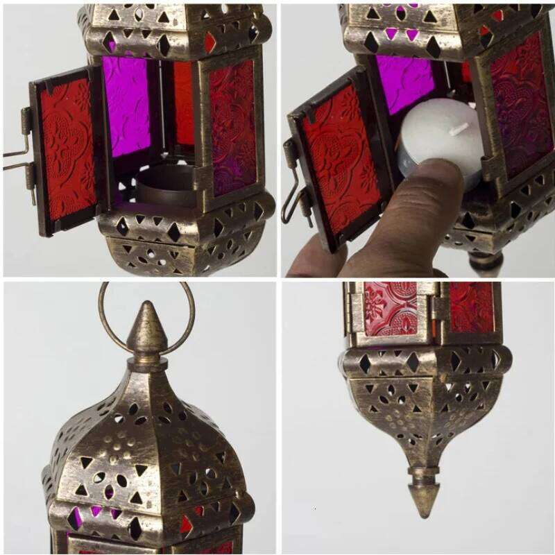 1PC Moroccan Candlestick Wall Hanging Holder Classic Metal Candle Lantern for Wedding Party Home Restaurant Decor H260310