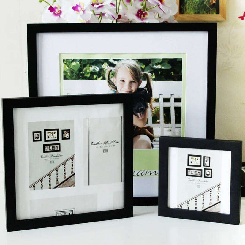 Nature Wooden Square Picture 30X30 35X35cm Plexiglass Include Poster Frames For Wall Hanging Photo Frame H260310 - view 3