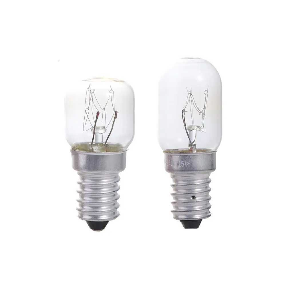 2pcs 15W Salt Lamp Bulb E14 Clear Glass Incandescent Bulbs High Temperature Resistant Vintage Lamp Filament Light Bulb Home H260310
