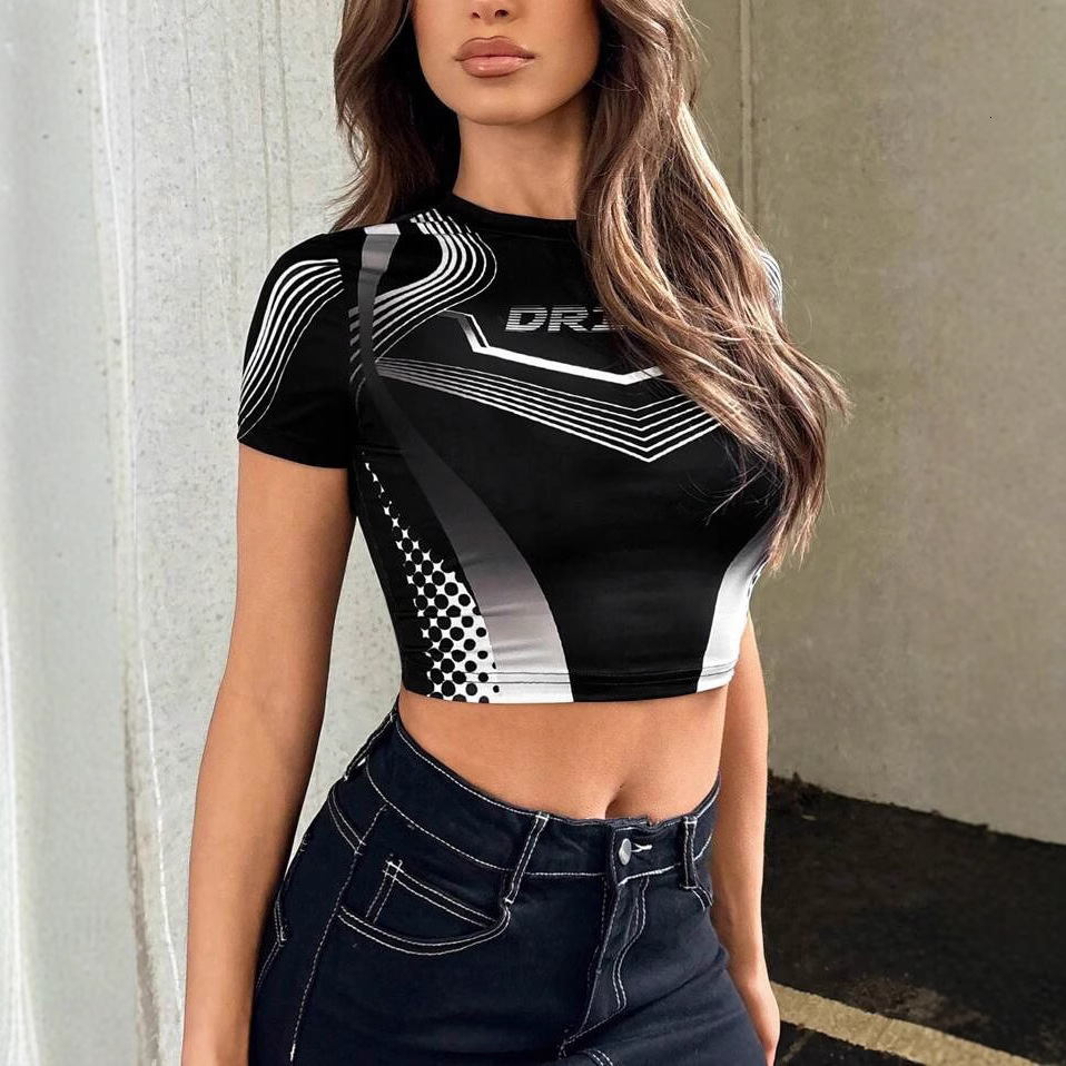 Cool Girl Cool Tight Clothes Motorcycle Racing Womens Fashion Leisure Sports Long Sleeve Shirt Summer Cycling Clothes 250922