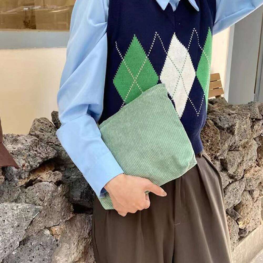 Corduroy Travel Cosmetic Portable Makeup Bag Purses Women Large Capacity Zipper Make Up Organizer Storage Clutch XJ260310