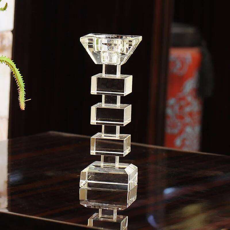 Luxury Crystal Candle Holder Decoration Acrylic Candlestick Birthday Wedding Dinner Party Ornament H260310