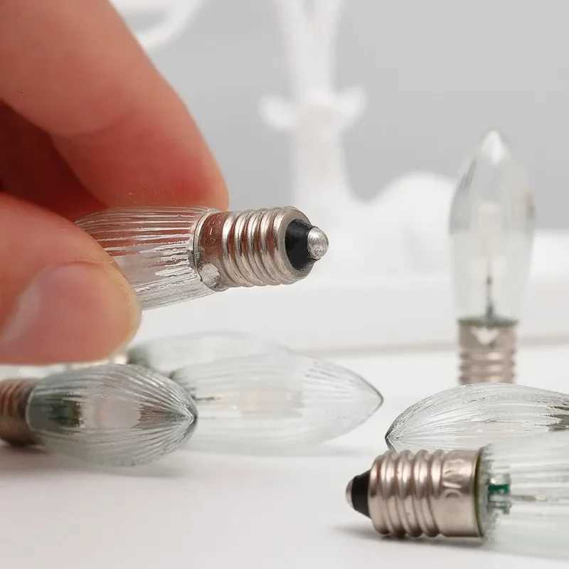E10 LED Warm Light Glass Bulbs Tapered Candles Replacement Bulbs for Lights Candle Arch Bathroom Kitchen Home Lamps Bulb Decor H260310