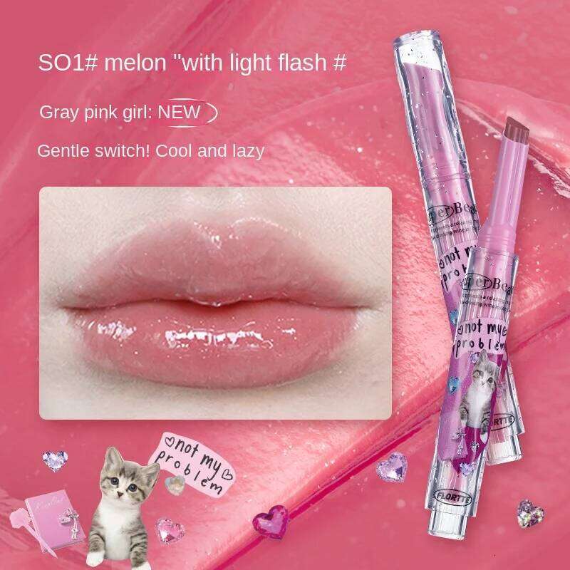 FLORTTE Korean Lipstick Vegan Hydrating Balm Long Lasting Tint Makeup Lip Plumper Gloss Z260310
