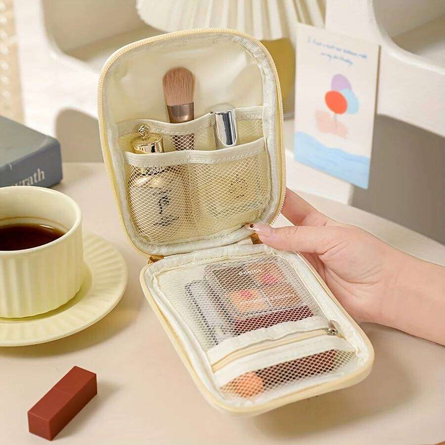 Portable Makeup Pouch for Touch-Ups, Mini Lipstick Cosmetics Storage Bag, Large Capacity Multifunctional Organizer, Toiletry Bag XJ260310