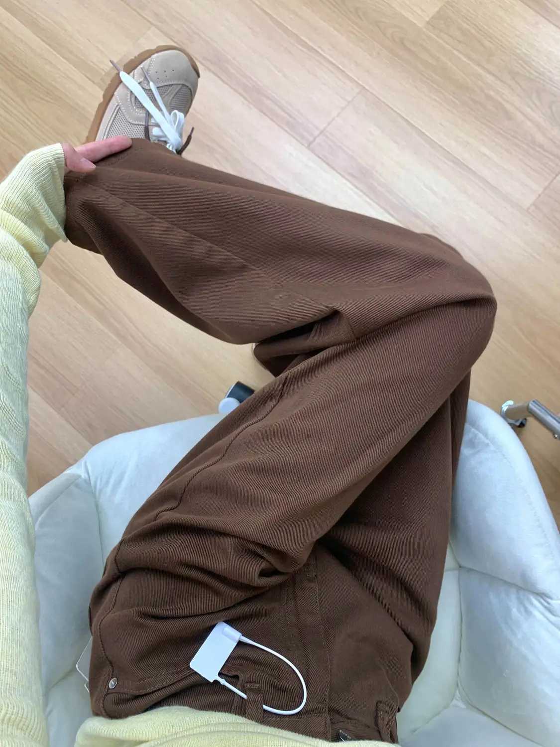 Stylish American Vintage High Waist Jeans Women Fashion New Comfortable Draping Straight Leg Floor Length Versatile Denim Pants M260310