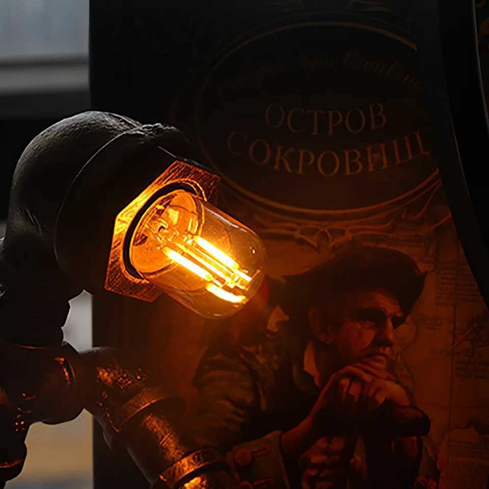 Mini E27 T28 Light Bulb Filament 1W 2200K Vintage Candle Light Ampoule Incandescent Spiral AC220V Lamp Glass Vintage Warm White H260310