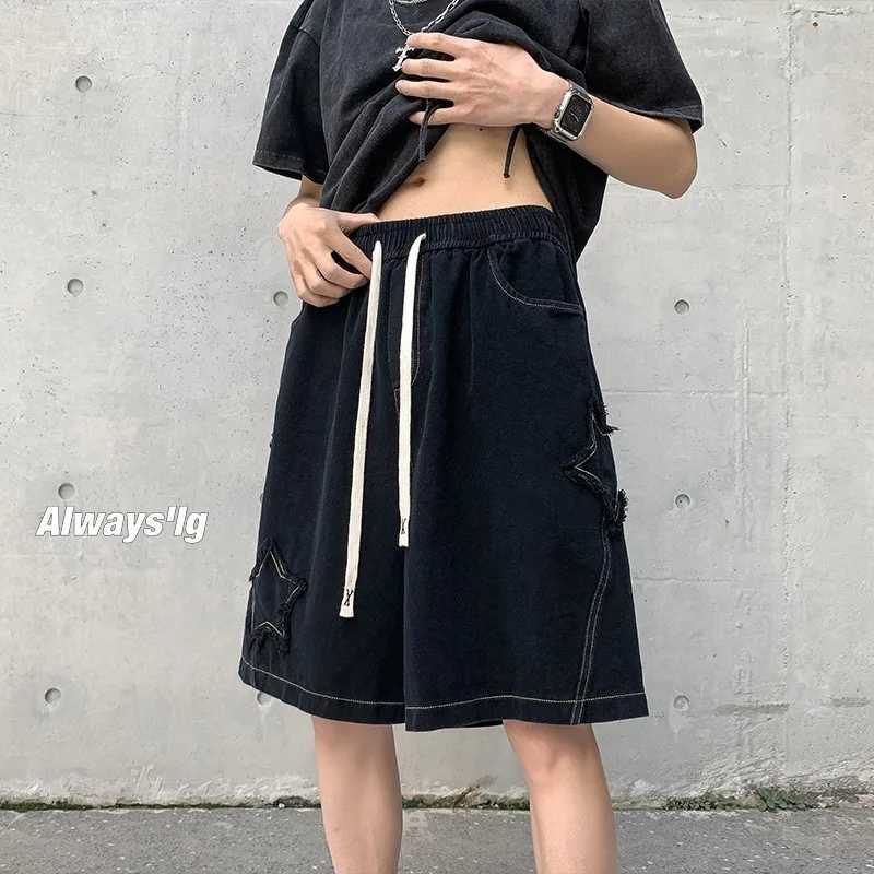 2024 Summer Shorts Men Loose spodenki meskie Vintage Denim Basic SimpleHot Sale High Waist Leisure Ulzzang Streetwear Short N260310
